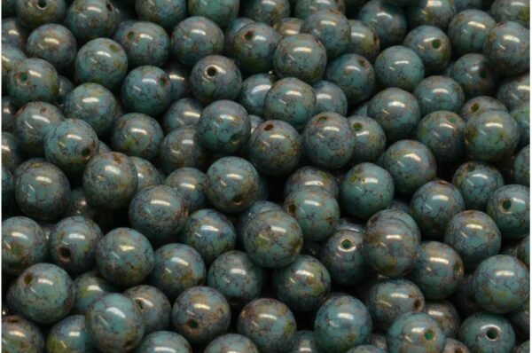 Round Druck Beads 6mm - Image 1