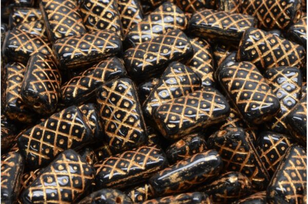 Grid Cushion Beads 13x07mm - Image 1