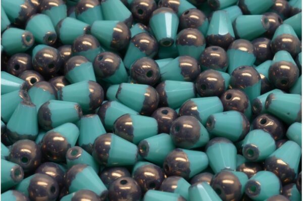 Firepolished Drop Beads 8x6mm - Image 1