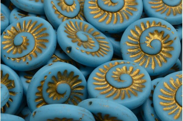 Fossil Shell Beads 18x18mm - Image 1