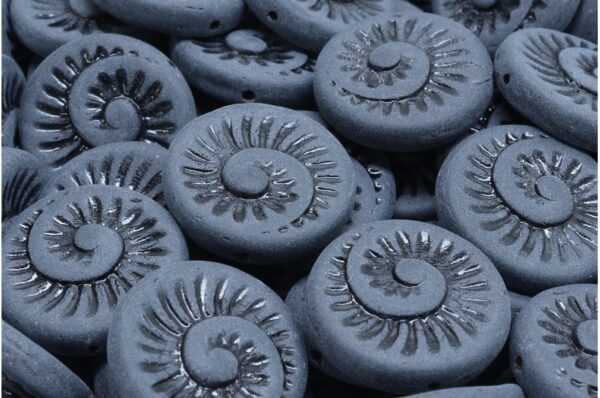 Fossil Shell Beads 18x18mm - Image 1