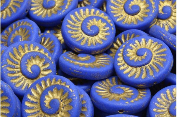 Fossil Shell Beads 18x18mm - Image 1