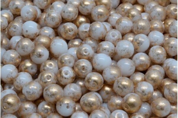 Round Druck Beads 6mm - Image 1