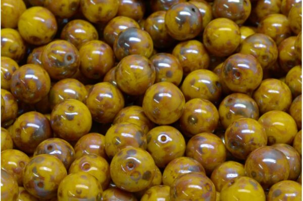 Round Druck Beads 8mm - Image 1