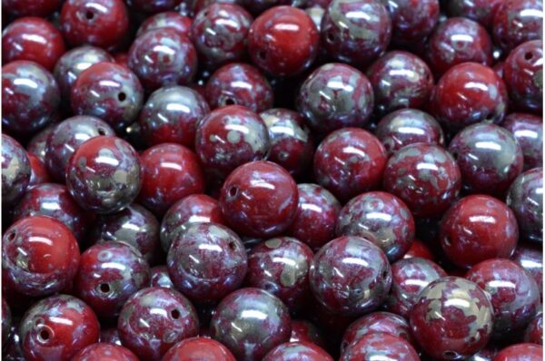 Round Druck Beads 8mm - Image 1