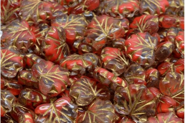 Maple Leaf Beads 13x11mm - Image 1