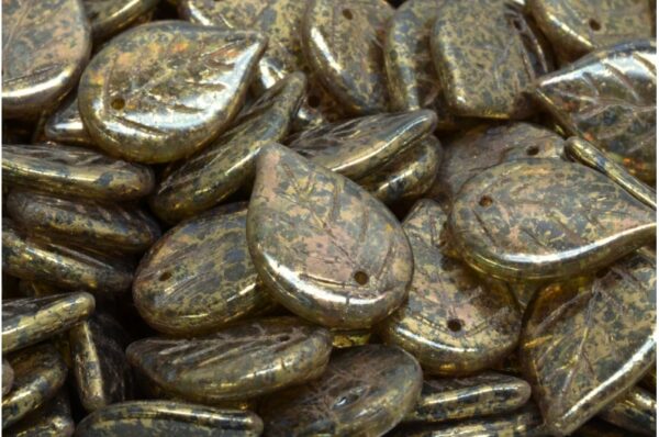 Apple Leaf Beads 18x13mm - Image 1