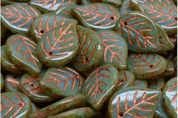 Apple Leaf Beads 18x13mm - Image 1