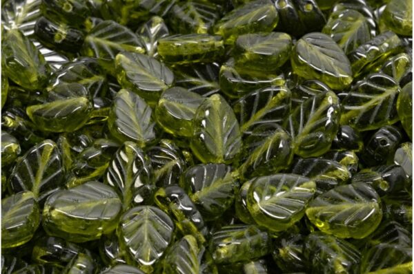 Mint Leaf Beads 10x8mm - Image 1