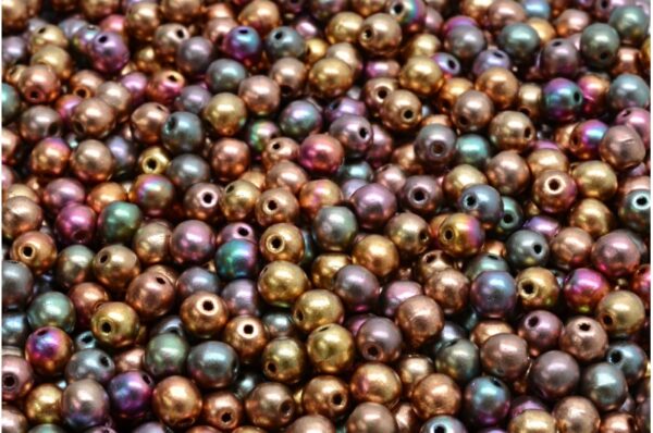 Round Druck Beads 4mm - Image 1