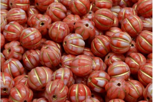 Melon Beads 8x8mm - Image 1