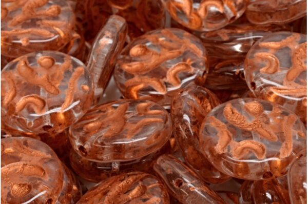 Flat Round Designed Beads 20x20mm - Image 1