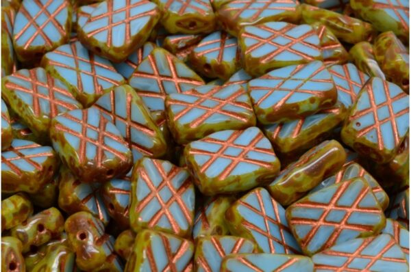 TCB Designed Rectangle Beads 12x8mm - Image 1