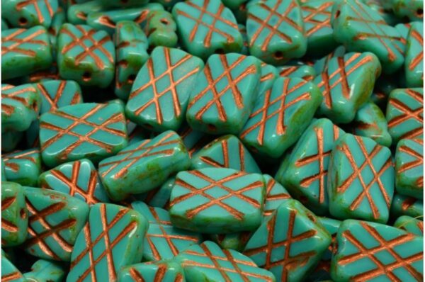 TCB Designed Rectangle Beads 12x8mm - Image 1