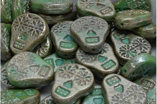 Sugar Skull Beads 20x16mm - Image 1