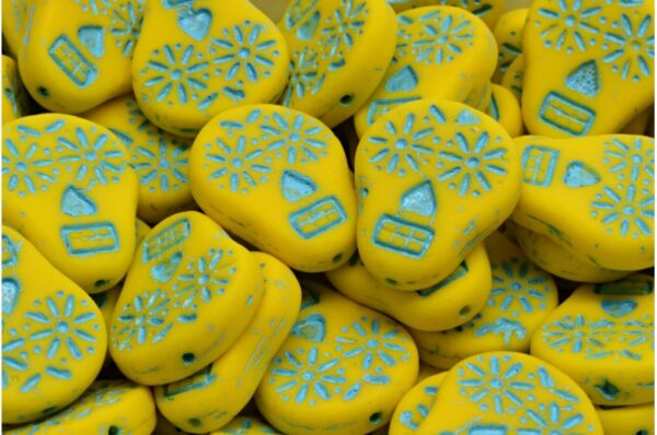 Sugar Skull Beads 20x16mm - Image 1