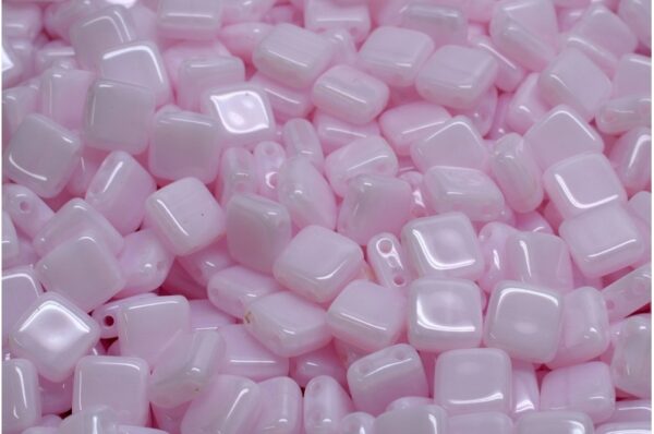 2 Holes Pressed Tile Beads 6x6mm - Image 1