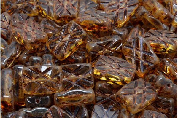 TCB Designed Rectangle Beads 12x8mm - Image 1