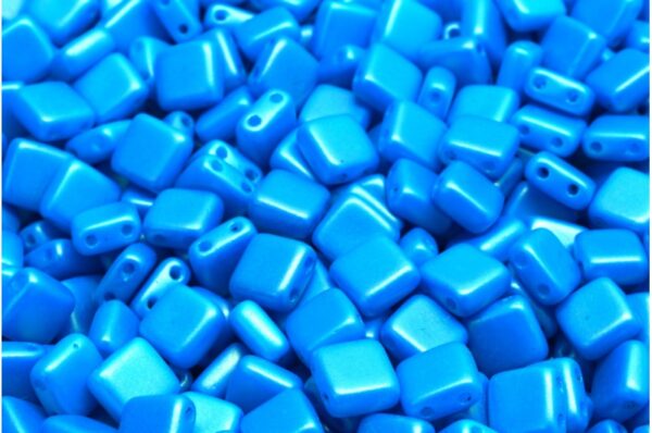 2 Holes Pressed Tile Beads 6x6mm - Image 1