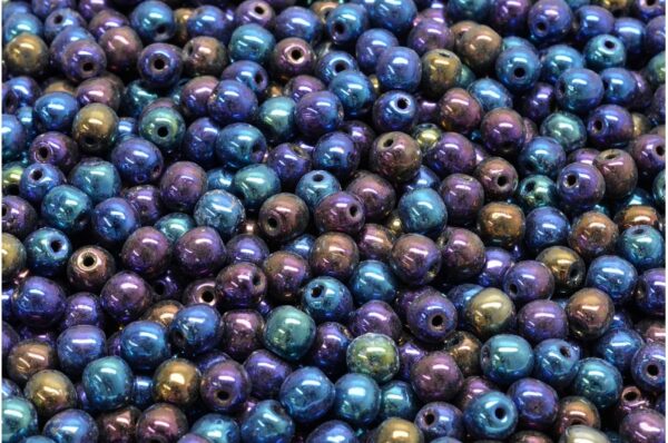 Round Druck Beads 4mm - Image 1