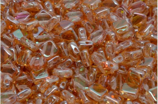 Flat Silky Beads - 2 Holes 6x6mm - Image 1