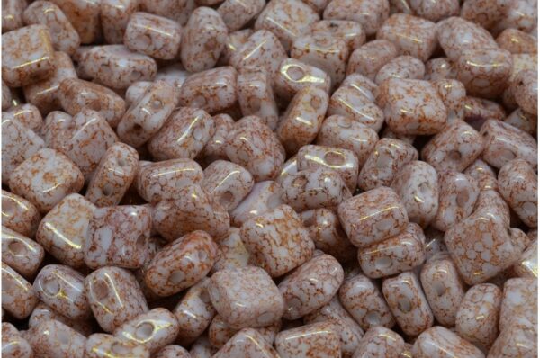 Flat Silky Beads - 2 Holes 6x6mm - Image 1