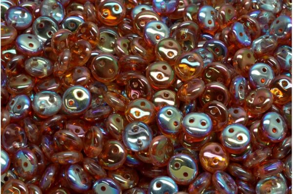 2 Hole Lentil Beads 6x6mm - Image 1