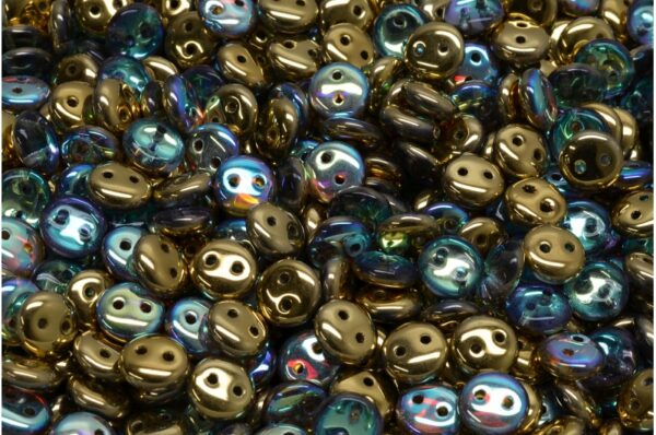 2 Hole Lentil Beads 6x6mm - Image 1