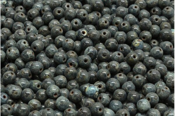 Round Druck Beads 4mm - Image 1