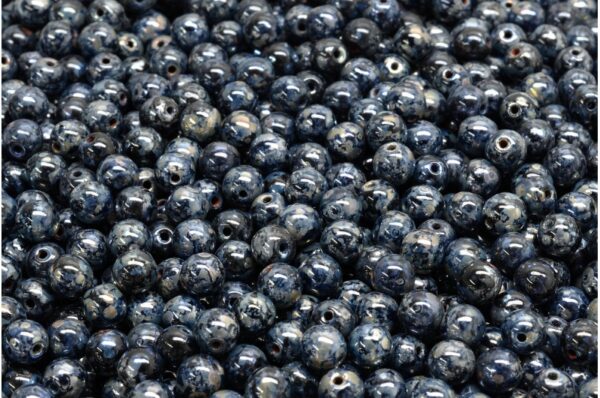 Round Druck Beads 4mm - Image 1