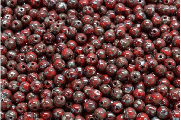 Round Druck Beads 4mm - Image 1