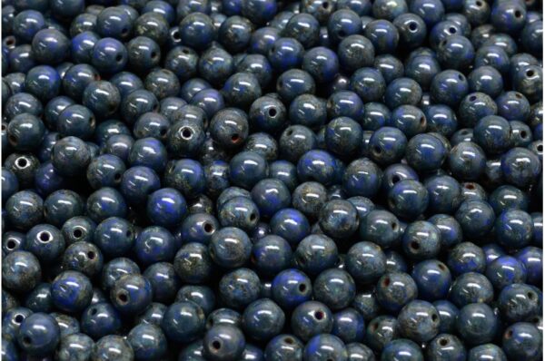 Round Druck Beads 4mm - Image 1