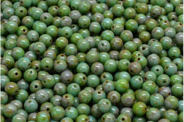 Round Druck Beads 4mm - Image 1