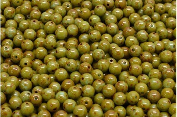 Round Druck Beads 4mm - Image 1