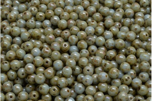 Round Druck Beads 4mm - Image 1