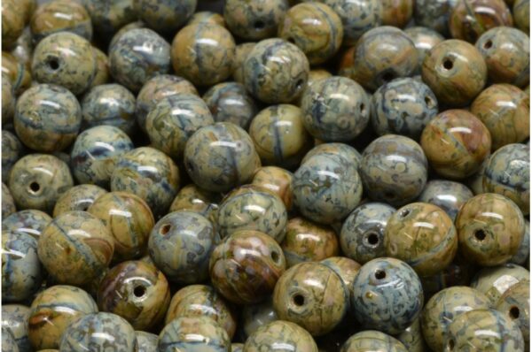 Round Druck Beads 8mm - Image 1