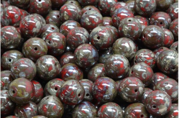 Round Druck Beads 8mm - Image 1