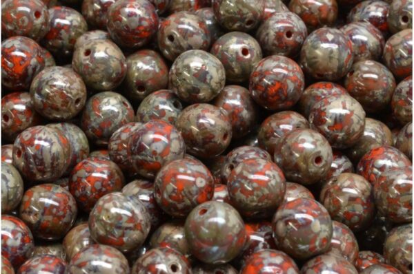 Round Druck Beads 8mm - Image 1