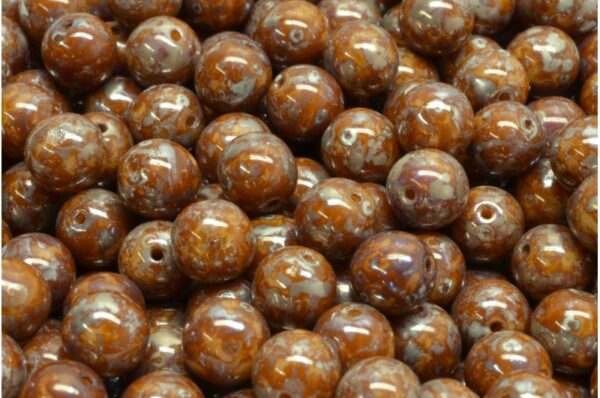 Round Druck Beads 8mm - Image 1