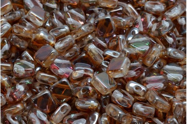 Flat Silky Beads - 2 Holes 6x6mm - Image 1