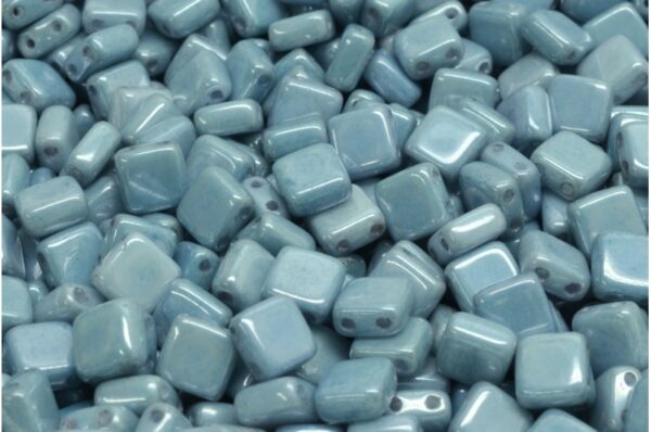 2 Holes Pressed Tile Beads 6x6mm - Image 1