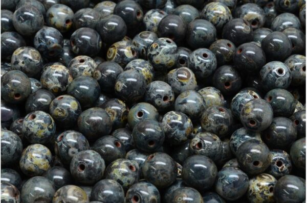 Round Druck Beads 6mm - Image 1