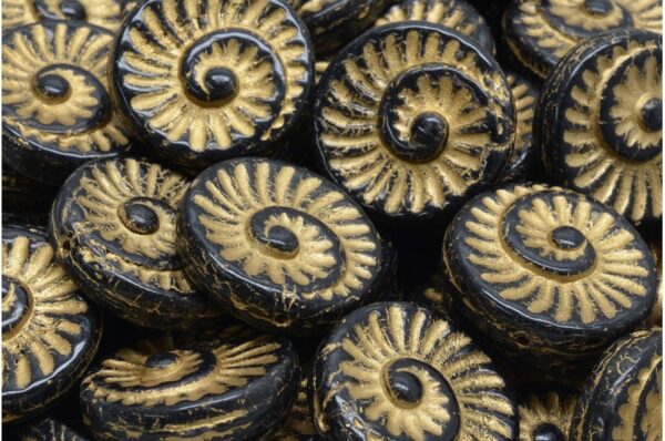 Fossil Shell Beads 18x18mm - Image 1