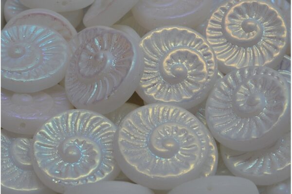 Fossil Shell Beads 18x18mm - Image 1