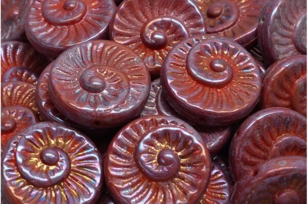 Fossil Shell Beads 18x18mm - Image 1