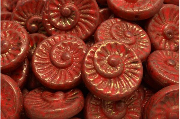 Fossil Shell Beads 18x18mm - Image 1