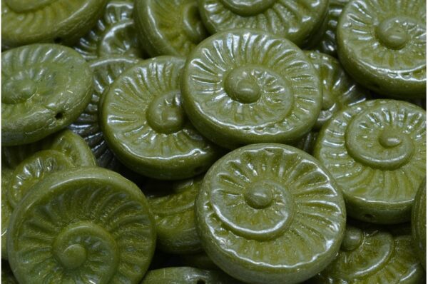 Fossil Shell Beads 18x18mm - Image 1