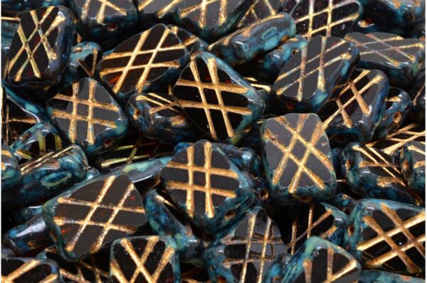 TCB Designed Rectangle Beads 12x8mm - Image 1