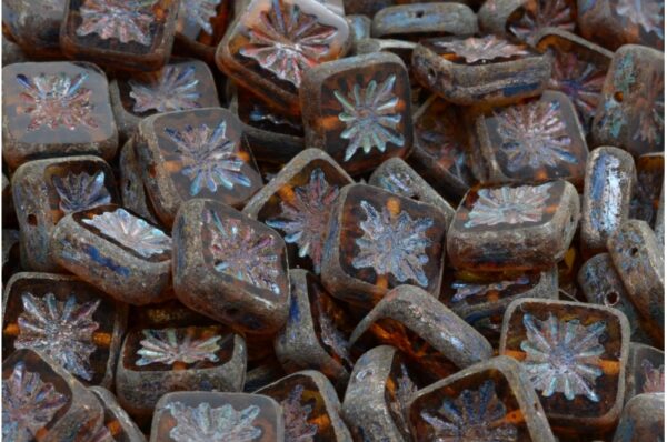 TCB Squared Kiwi Beads 10x10mm - Image 1