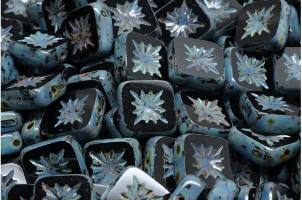 TCB Squared Kiwi Beads 10x10mm - Image 1